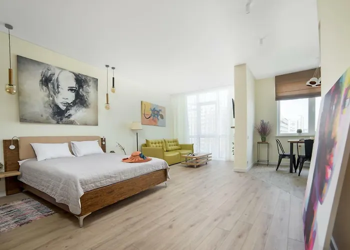 Appartement студия в стиле лофт с прекрасным видом на и красивые закаты!